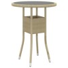 vidaXL 3 Piece Patio Dining Set Poly Rattan Beige - 3 of 4
