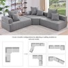 Luxury Oversized Modular Sofa: Boucle Floor Couch Set, Convertible Compressed Design, Spacious Foam-Filled, 3 PC Free Combo for Living Room - 3 of 4