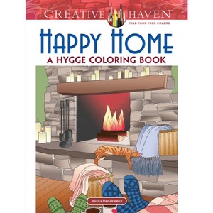 Creative Haven Happy Home - (Adult Coloring Books: Calm) by  Jessica Mazurkiewicz (Paperback) - 1 of 1