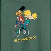Women's - Hey Arnold! - Arnold and Gerald Bike Lightweight French Terry Wide Neck Long Sleeve Shirt - 2 of 4