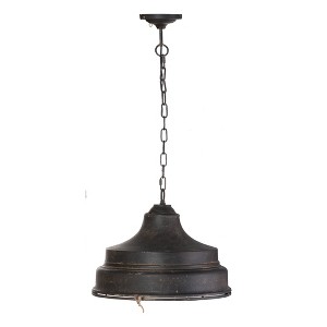 A&B Home Quilon Pendant Antique Black : Industrial Style, No Assembly, UL Listed, Metal Shade - 1 of 3