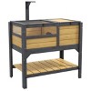 Tortoise Habitat Enclosure with Storage Shelf and Heat Lamp Support Indoor Outdoor Reptile Cage with Openable Lid - LAOTIES - 4 of 4