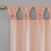 JUJABU 1 pc 50"x84" Floral Embellished Cuff Tab Top Solid Curtain Panel - 3 of 4