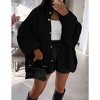 Womens Oversized Cardigans Long Lantern Sleeve Button Down Chunky Knit Loose Fall Sweater Coats - 4 of 4