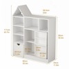 43.7" Tall Kids Bookshelf with Storage, Toy Organizer, Kids Bookshelf with Storage Cubby, Children's Toy Shelf, Storage Chest for Playroom, Bedroom - 2 of 4