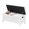 Wood Storage Stool with Wooden Board,Wood Legs, Multi-Functional Storage, Durable Construction, Space-Saving Design - 4 of 4