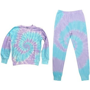 Just Love Tie Dye Long Sleeve T-Shirt and Jogger Pants for Girls - 1 of 3
