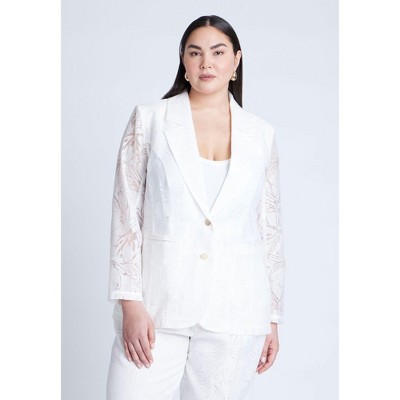 ELOQUII Women's Plus Size Burnout Blazer