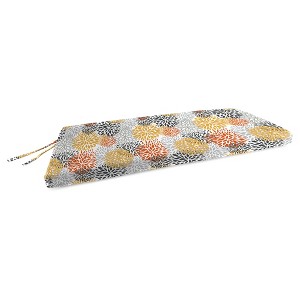Outdoor French Edge Bench/Glider Cushion In Blooms Citrus - Jordan Manufacturing