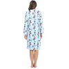 Casual Nights Women's Printed Fleece Snap-Front Lounger House Dress - 3 of 4