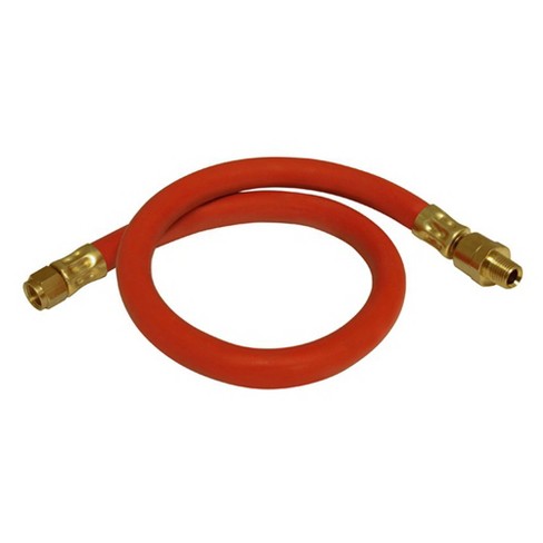 Apache 10130400 0.25 Inch X 24 Inch 300 Psi Rubber Air Whip Hose Assembly  With Threaded Inlet Connection And 0.25 Inch 360 Degree Ball Swivel, Red :  Target