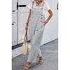 I AM A FASHION JUNKY Solid Square Neck Button Trim Pockets Jumpsuit - 2 of 4