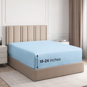 Extra Deep Pocket Elasticized Fitted Sheet Only - Fits 18"-24" Mattresses - CGK Linens - 1 of 4