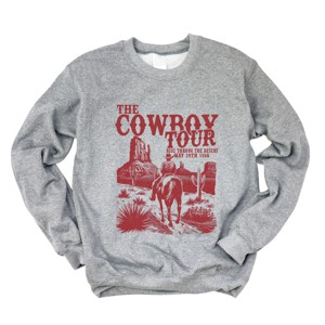 Simply Sage Market The Cowboy Tour Distressed Sweatshirt - 1 of 4