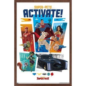 Trends International DC Comics Movie DC League of Super-Pets - Heroes Framed Wall Poster Prints - 1 of 4