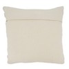 18"x18" Woven Design Square Pillow Cover Ivory - Saro Lifestyle: Bohemian Style, Zipper Closure - 2 of 4