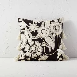 Embroidered Floral Square Throw Pillow - Opalhouse™ designed with Jungalow™