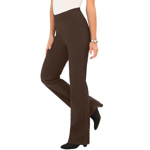 Roaman's Women's Plus Size Tall Comfort Stretch Bootcut Jean - 1 of 4