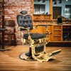 Karl Home Vintage Style Heavy Duty Hydraulic Recline Square Backrest Barber Chair Black and Gold Frame - 2 of 4