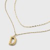 14K Gold Dipped Cubic Zirconia Duo D Initial Multi-Strand Necklace - A New Day™ Gold - 4 of 4