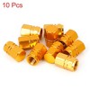 Unique Bargains Tire Stem Valve Caps Wheel Valve Covers Car Dustproof Hexagon Shape Aluminium Alloy Tire Cap 0.63"x0.39" 10  Pcs - 3 of 4