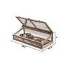 Slickblue Vintage Wood Frame Display Storage Case, Glass Top Design, Canvas Lined Interior, 30.5 x 13.5 x 9 Inch - 3 of 3