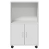 CLIHOME Mobile Office Cabinet with Storage Space, 2 Doors Rolling File Container, Kitchen Sideboard Buffet Cabinet - 3 of 4