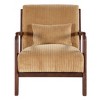APRILSOUL 32.25"Scandinavian Solid Wood Lounge Chair Ribbed Corduroy Armchair with Lumbar Support - 4 of 4