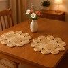 HomeRoots 15" Set of Two Natural Braided Jute Scalloped Placemats - 2 of 4