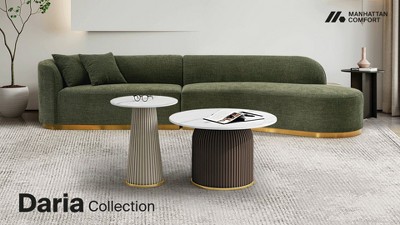 Olive Green Linen 132" 2-Piece Sectional Sofa with Golden Base