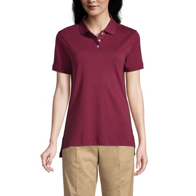 Lands' End School Uniform Women's Short Sleeve Interlock Polo Shirt