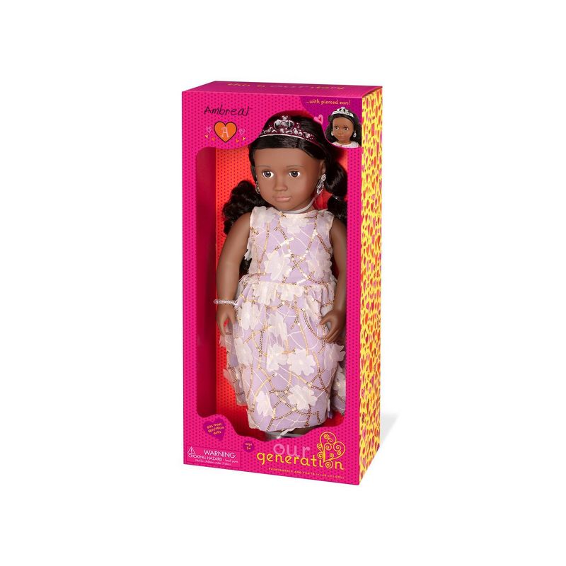 Our Generation Ambreal with Tiara &#38; Floral Gown Outfit 18&#34; Fashion Doll, 6 of 10