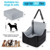 JOEJOY Elevated Dog Car Seat, Memory Foam Pet Booster Seat with Detachable Washable Cover, Portable Travel-Safe Bed for Cars - 2 of 4