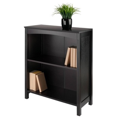 Espresso Brown Transitional 3-Tier Wood Bookshelf