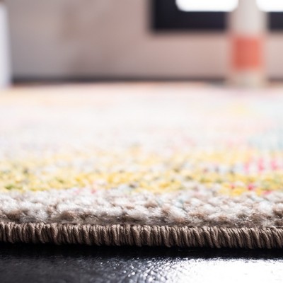 Blue and Orange Abstract Design Non-Slip Area Rug