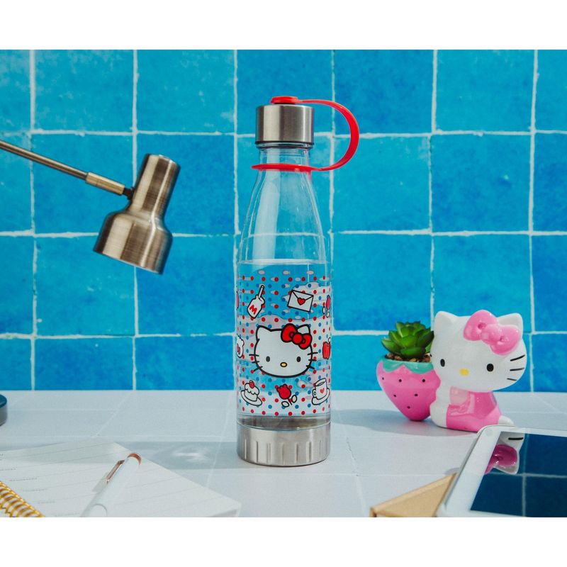 Silver Buffalo Sanrio Hello Kitty Sweet Icons And Dots Water Bottle With Lid | Holds 20 Ounces, 4 of 7