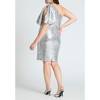 ELOQUII Women's Plus Size Bow Shoulder Sequin Mini - image 3 of 4