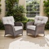 Belord Patio Chairs Set of 2 with Extra Wide Backrest, All Weather Brown Wicker Patio Furniture Set with Comfort Thick Cushion for Porch Deck Balcony - 3 of 4