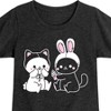 Girls' - Instant Message - Kawaii Cat Bunny Costume Fitted Short Sleeve Graphic T-Shirt - image 2 of 4