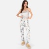 Anna-Kaci Lounge Women's Floral Print 3-Piece Pajama Set with Long Cardigan - 4 of 4