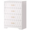Wood Dressers for Bedroom with 4 Drawers, Modern Tall Dressers, Wide Chest of Drawers with Gold Handles,Dresser Nightstand, Storage Organizer Cabinet - 4 of 4