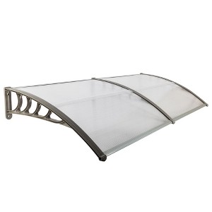 Karl Home | 77 in. W x 9.8 in. D Brown Polycarbonate Cover Awning - 1 of 4