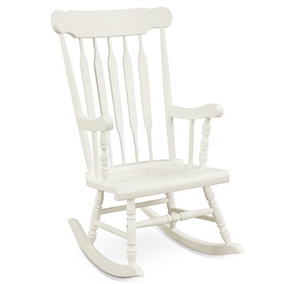 Costway Solid Wood Rocking Chair Porch Rocker Indoor Outdoor Seat ...