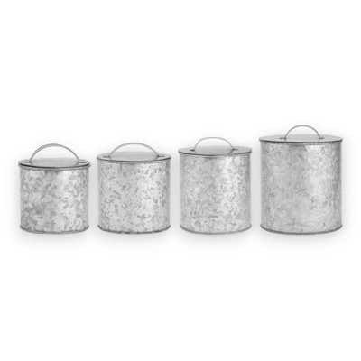 Amici Home Newport Collection Galvanized Metal Storage Canister, Food Safe