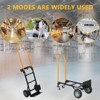 4 Wheel Convertible Hand Truck, 2 in 1 Platform Truck Dolly with Solid Tires, MAX 600 LBS 2 Wheel Dolly Cart for Moving Warehouse, Garden, Grocery - 2 of 4