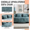 MOONMISS Giant Bean Bag Chair Couch, 57''W Oversized Bean Bag Sofa with Foam Filler, Lazy Loveseat Chair with 2 Pillows for Living Room - 2 of 4