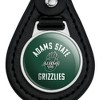 Adams State University Grizzlies Logo Black Leather Keychain - 3 of 4