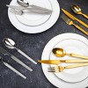 Godinger Silver 20pc Podium Matte Stainless Steel Flatware Set Gold - image 3 of 3