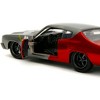 1970 Chevrolet Chevelle SS Gray Metallic and Red Metallic with Black Hood and Thor Diecast Figure 1/32 Diecast Model Car by Jada - 3 of 4