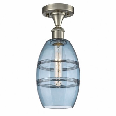 Vaz - 1 Light Semi-Flush Mount In Industrial Style-9.38 Inches Tall and 5.88 Inches Wide